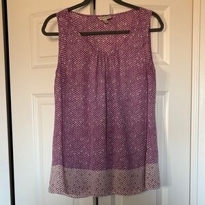 Banana Republic Purple and White Chevron Blouse